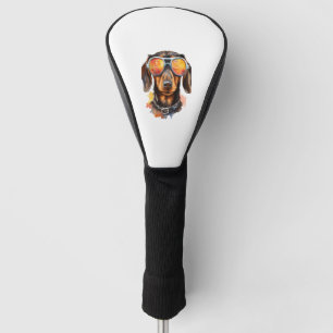 Dackel mit Sonnenbrille Golf Headcover