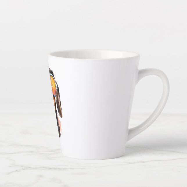 Dackel mit Sonnenbrille Milchtasse (Rechts)