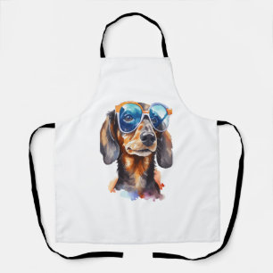 Dackel mit Sonnenbrille Schürze