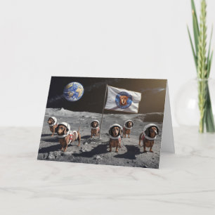 Dackel Moon Card Karte