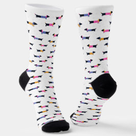 Dackel Muster Besitzer des Hundes Socken