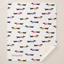 Dackel Muster Dog Lover Benutzerdefiniert Sherpadecke