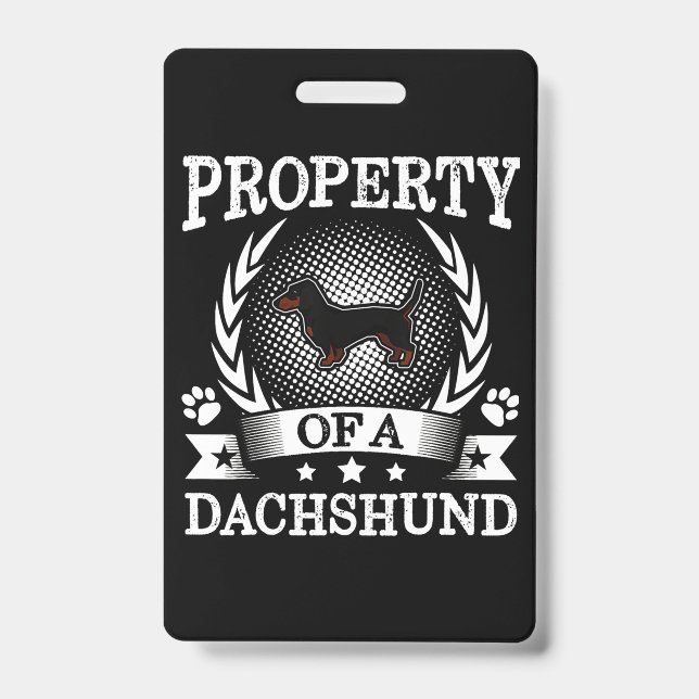 Dackel Niedlich Hund Ausweis (Vorderseite)