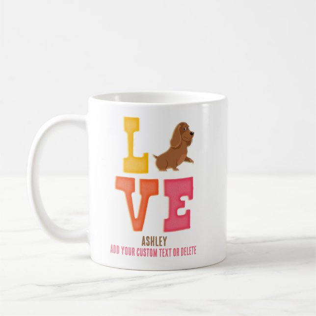 Dackel Niedlich Hund Vater Kaffeetasse (Links)