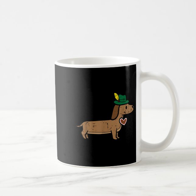 Dackel Niedlich Wurst Hund Deutsche Kinder Männer  Kaffeetasse (Rechts)