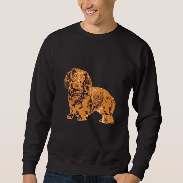 Dackel Niedlicher Welpenhund Sweatshirt (Vorderseite)