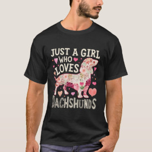 Dackel nur ein Mädchen, das Dackeln Liebe Hund Flo T-Shirt
