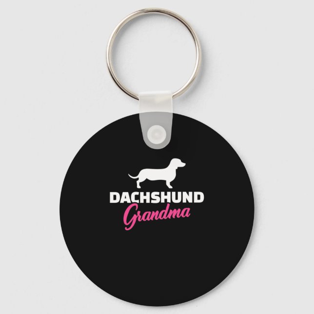 Dackel Oma Schlüsselanhänger (Vorderseite)