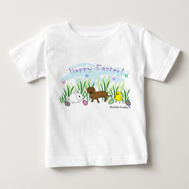 Dackel Oster Baby T-shirt (Vorderseite)
