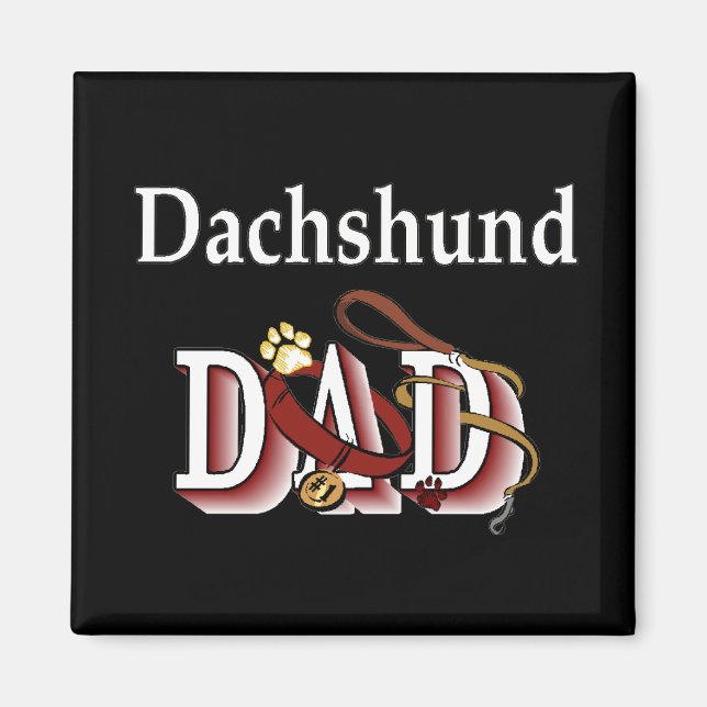 Dackel Papa Magnet (Vorne)
