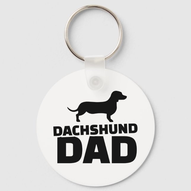 Dackel Papa Schlüsselanhänger (Vorderseite)