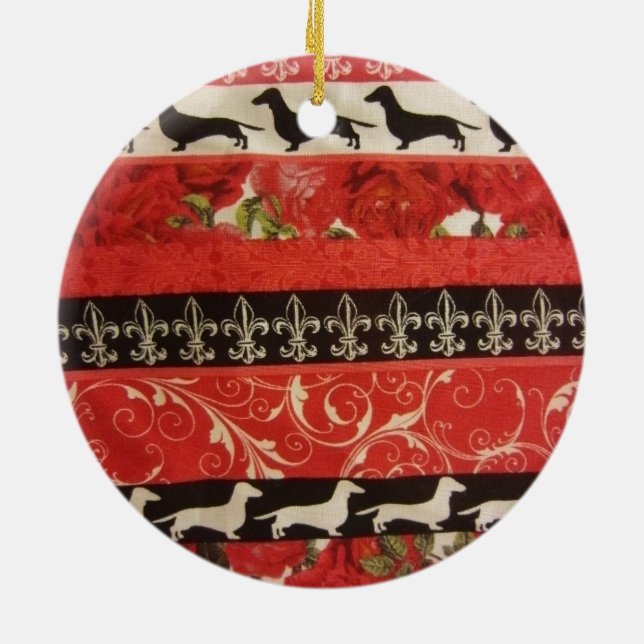 Dackel Parade Keramik Ornament (Hinten)