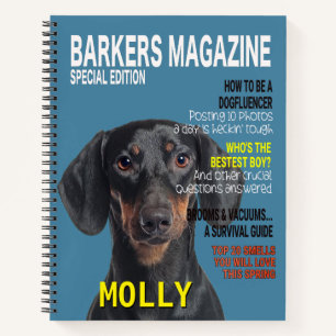 Dackel Parody Magazine Cover Notizbuch