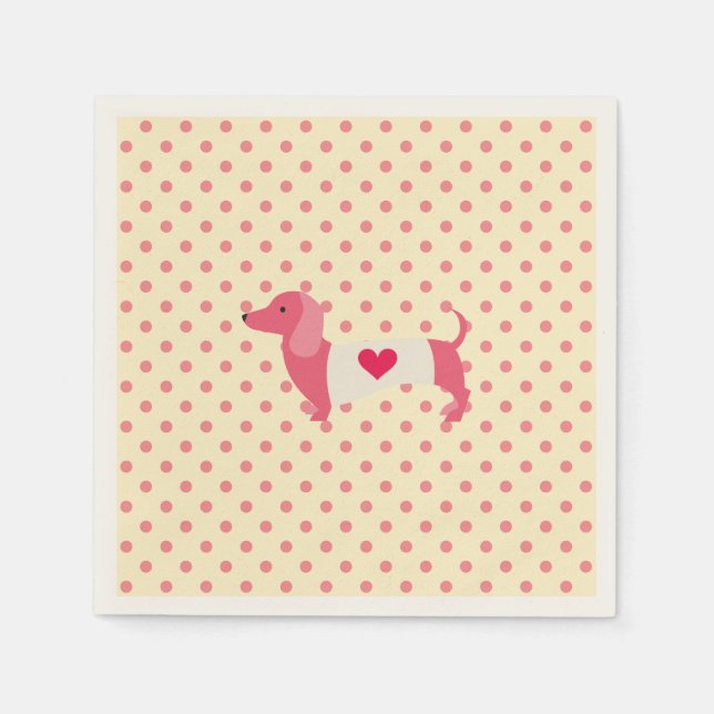 Dackel Party Napkins Geburtstagsparty Serviette (Vorderseite)