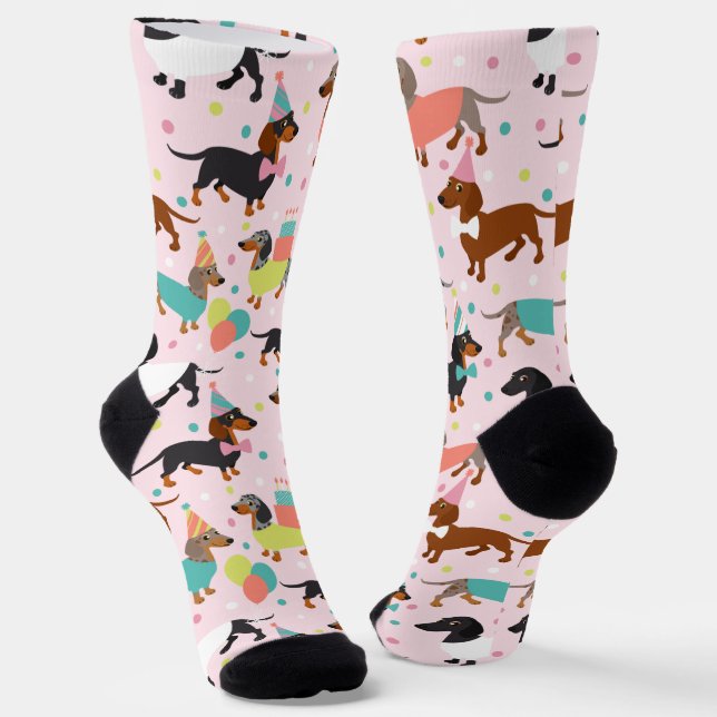 Dackel Party Socken (Gewinkelt)