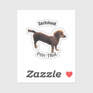 Dackel Paw-trol Aufkleber