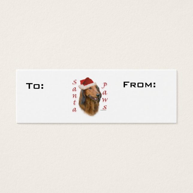 Dackel Paws Gift Tags (Vorderseite)