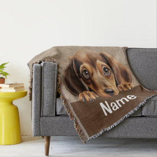 Dackel Peeking Welpen Hund Haustier Decke