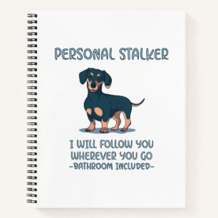 Dackel Personal Stalker Notizbuch