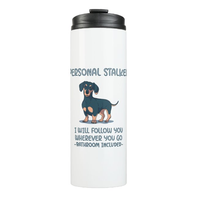 Dackel Personal Stalker Thermosbecher (Vorderseite)