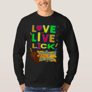 DACKEL PET FUNNY DACKEL DOG LIEBE LIVE KLICK HU T-Shirt