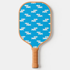 Dackel Pickleball-Geschenk blau Pickleball Schläger