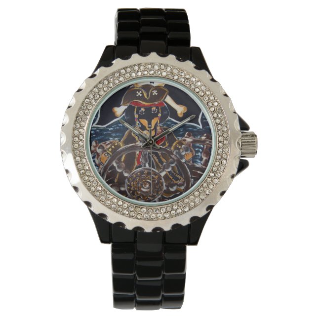 DACKEL PIRATE ARMBANDUHR (Vorderseite)