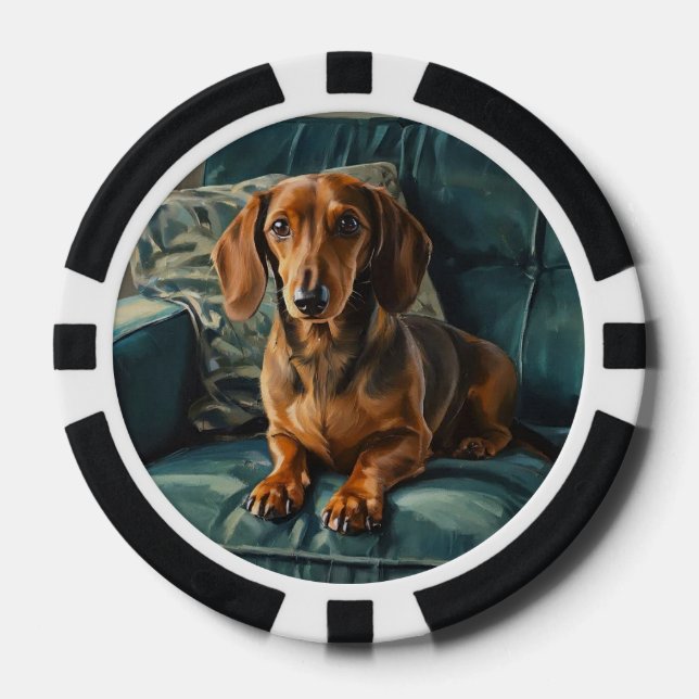 Dackel Pokerchips (Vorderseite)