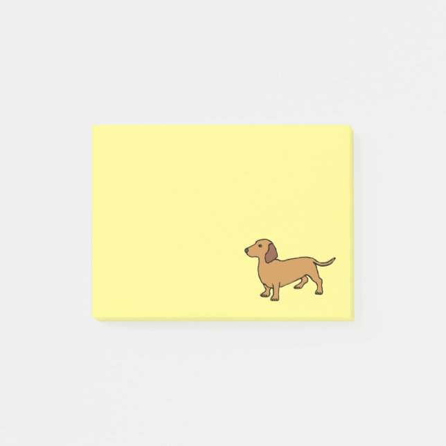 Dackel Post-it Klebezettel (Vorderseite)