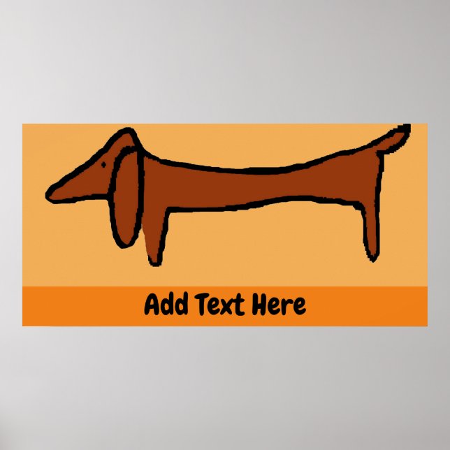 Dackel Poster, Text bearbeiten, Poster (Vorne)