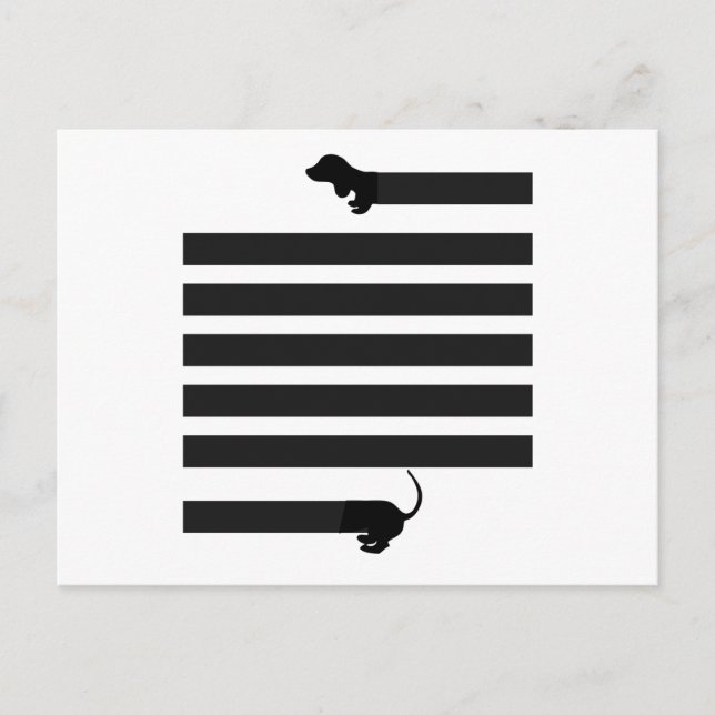 Dackel Postkarte (Vorderseite)