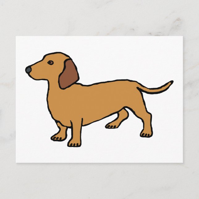 Dackel Postkarte (Vorderseite)