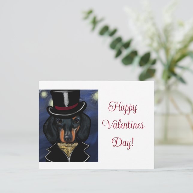 DACKEL POSTKARTE (Stehend Vorderseite)