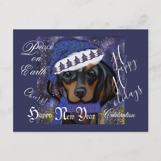 Dackel Postkarte (Vorderseite)