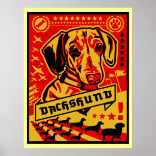 Dackel-Propaganda-Druck Poster
