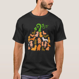 Dackel Pumpkin Form Kariert Leopard Hund Herbst H T-Shirt