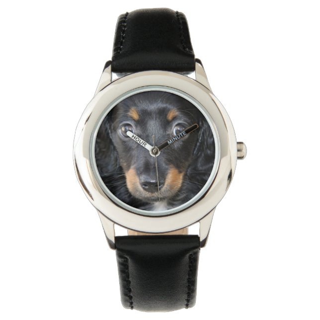 Dackel Puppy Armbanduhr (Vorderseite)
