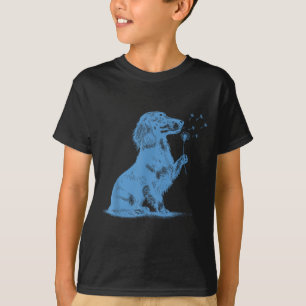 Dackel pustet Wünsche Löwenzahn süßer Haustierlieb T-Shirt