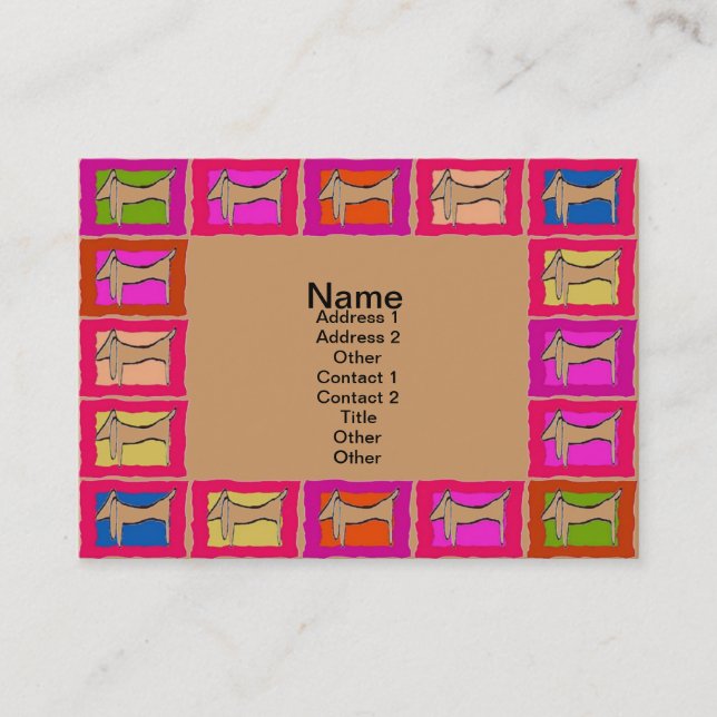 Dackel-Quilt-Visitenkarten Visitenkarte (Vorderseite)