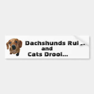 Dackel-Regel! und Katzen-Geifer… Autoaufkleber