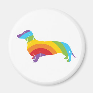 Dackel-Regenbogenverbindung Magnet