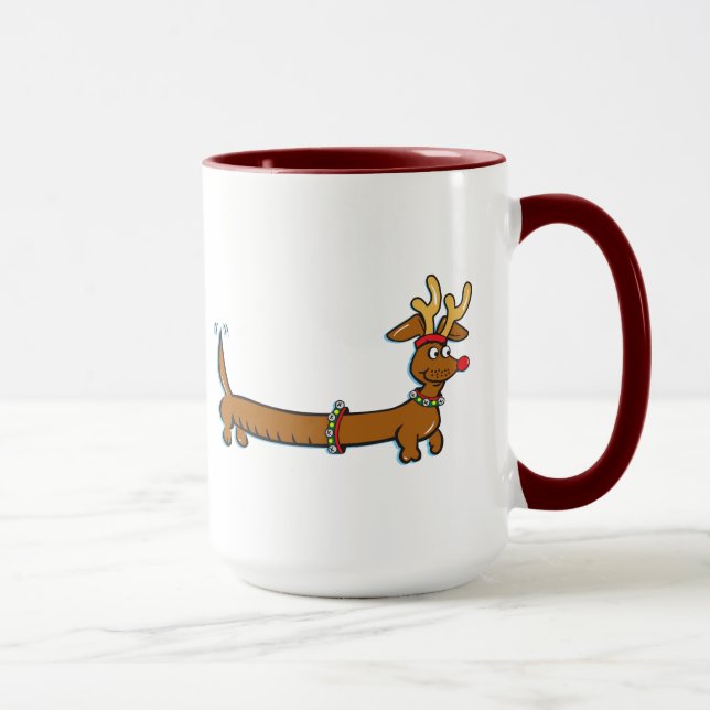 Dackel Rentier Tasse (Rechts)