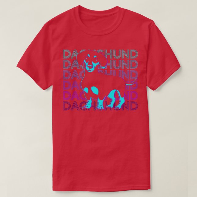Dackel Retro-Geschenk T-Shirt (Design vorne)