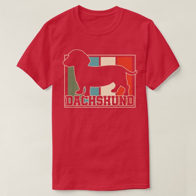 Dackel Retro Vintag T-Shirt (Design vorne)