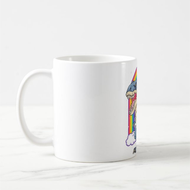 Dackel Riding Dinosaur T Rex gibt Jungen Kinder ic Kaffeetasse (Links)