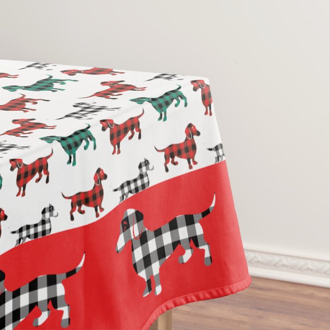 Dackel Rot Flandern Dackel Lover Weihnachten Tischdecke (Beispiel)