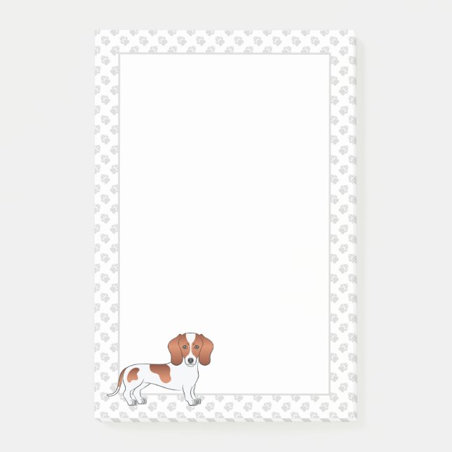 Dackel Roter Steg, glatter Ziegenkopf Post-it Klebezettel (Vorderseite)