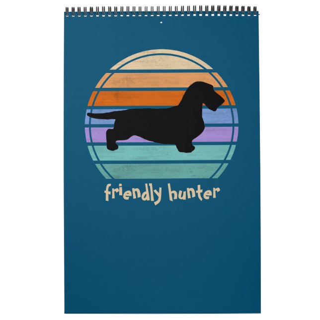 Dackel Rough Hair - Silhouette 1 Kalender (Titelbild)