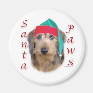 Dackel Santa Paws Magnet