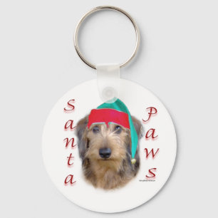 Dackel Santa Paws Schlüsselanhänger